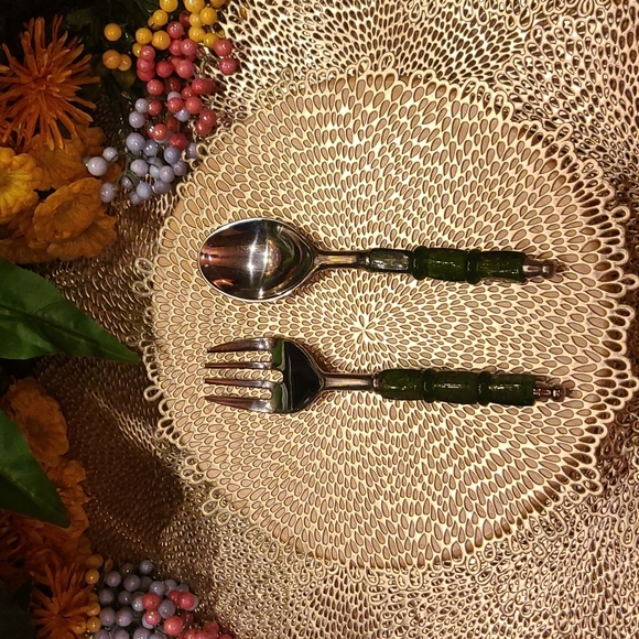 Artistic Accents Fork and Spoon Serveware Set - Picture 3 of 9